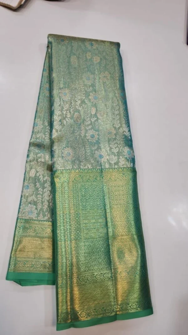 Teal Silk Saree